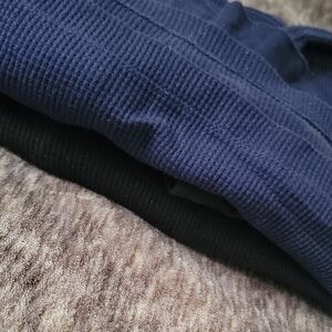 2 GAP Navy and Black Waffle Thermals